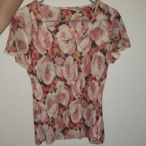 Floral Pink Women's Silk Set